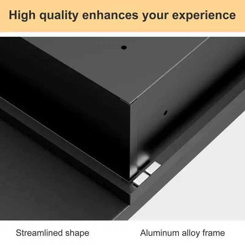Mobiletto da Bagno 36 x 24 con Specchio, Cornice in Acciaio Inossidabile e 2 Ripiani Regolabili, Armadietto a Muro con Specchio Rettangolare a Incasso, Nero