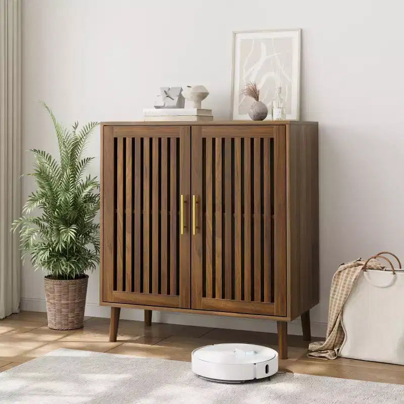 Credenza da fattoria, ante a persiana, ripiani regolabili, 80x40x89 cm