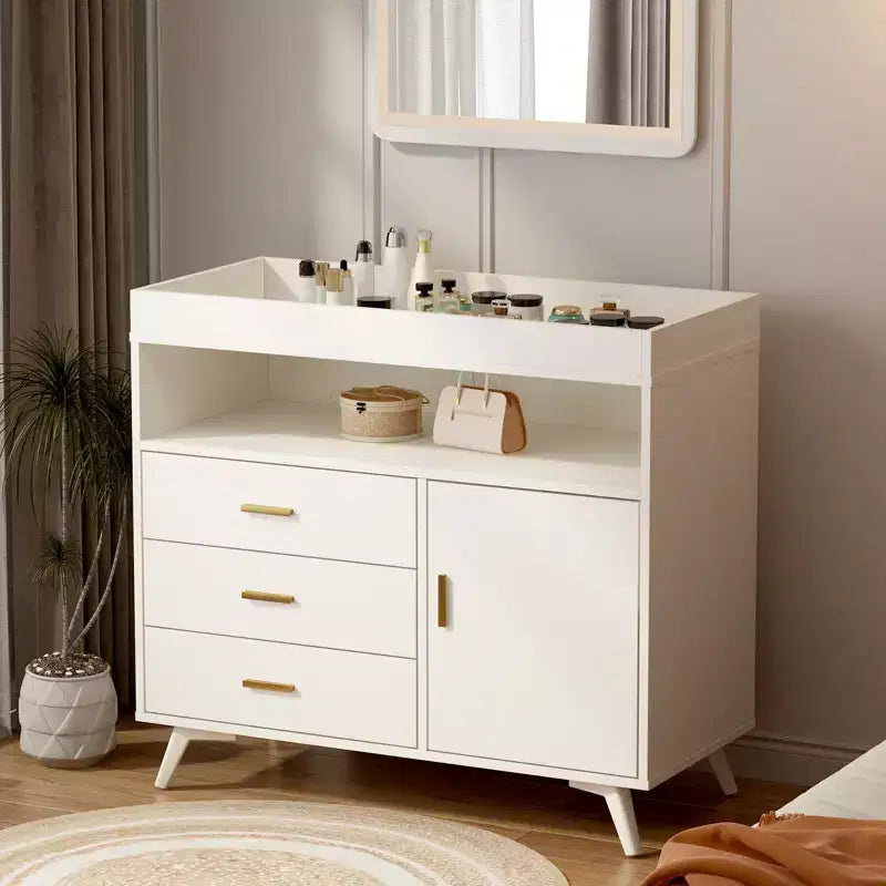 Fasciatoio Comò per Neonati, Comò Fasciatoio a 3 Cassetti con Materassino Fasciatoio Rimovibile, Comò con Piano Fasciatoio, Comò per la Cameretta