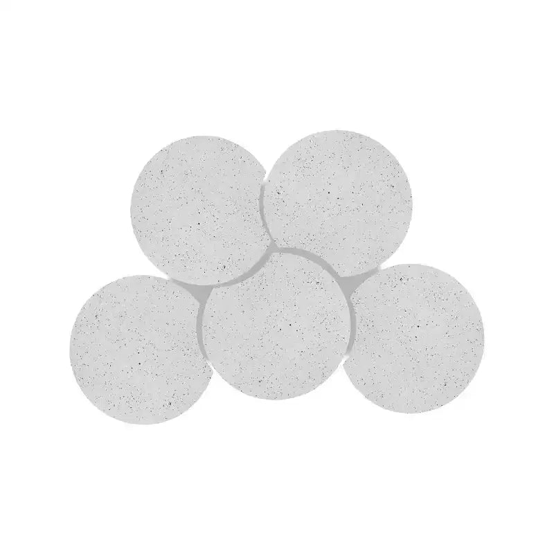 Tavolino da Salotto in Ferro e Terrazzo Nero, Esagonale, 45x44x20 pollici, Nessun Montaggio