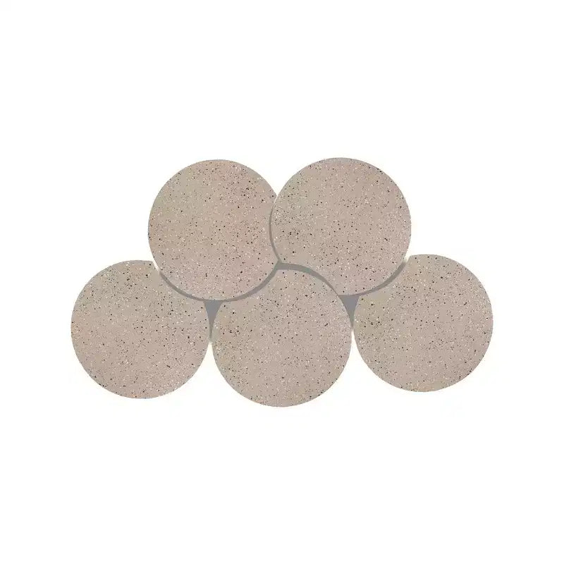 Tavolino da Salotto in Ferro e Terrazzo Nero, Esagonale, 45x44x20 pollici, Nessun Montaggio