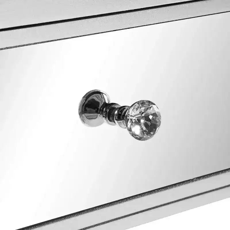 Scrivania da computer Silver Mirror con due cassetti 105*36*76cm Stile moderno
