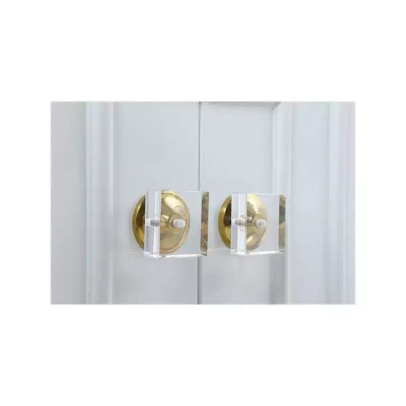 Tavolino, laccato bianco lucido, base in acciaio dorato, 28x18x24 pollici