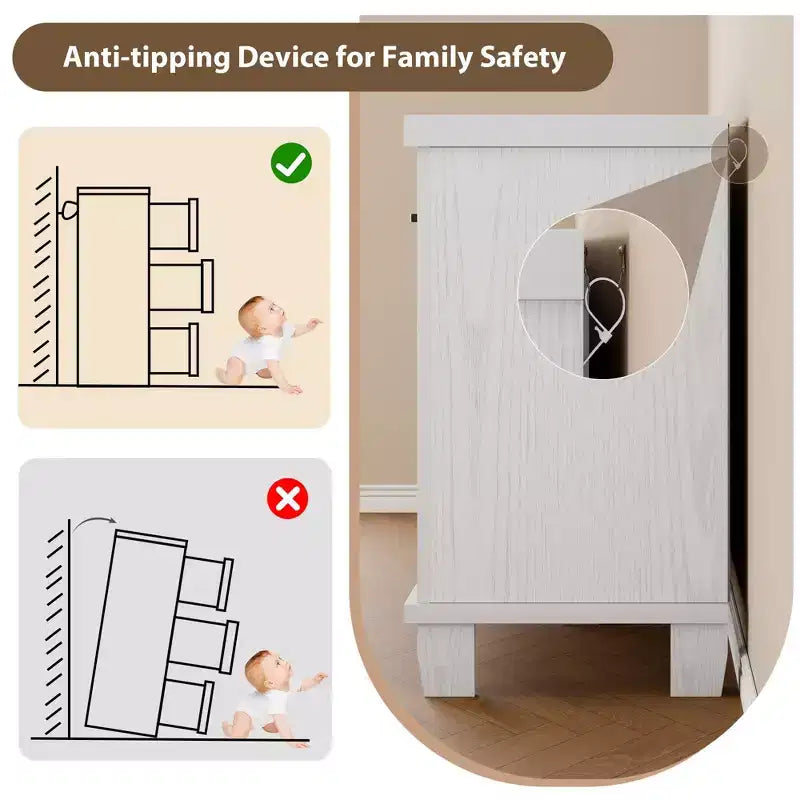 Cassettiera in legno a 7 cassetti per camera da letto, Comò con maniglie in metallo, Organizer per soggiorno, armadio, ingresso, cameretta, Elegante e funzionale