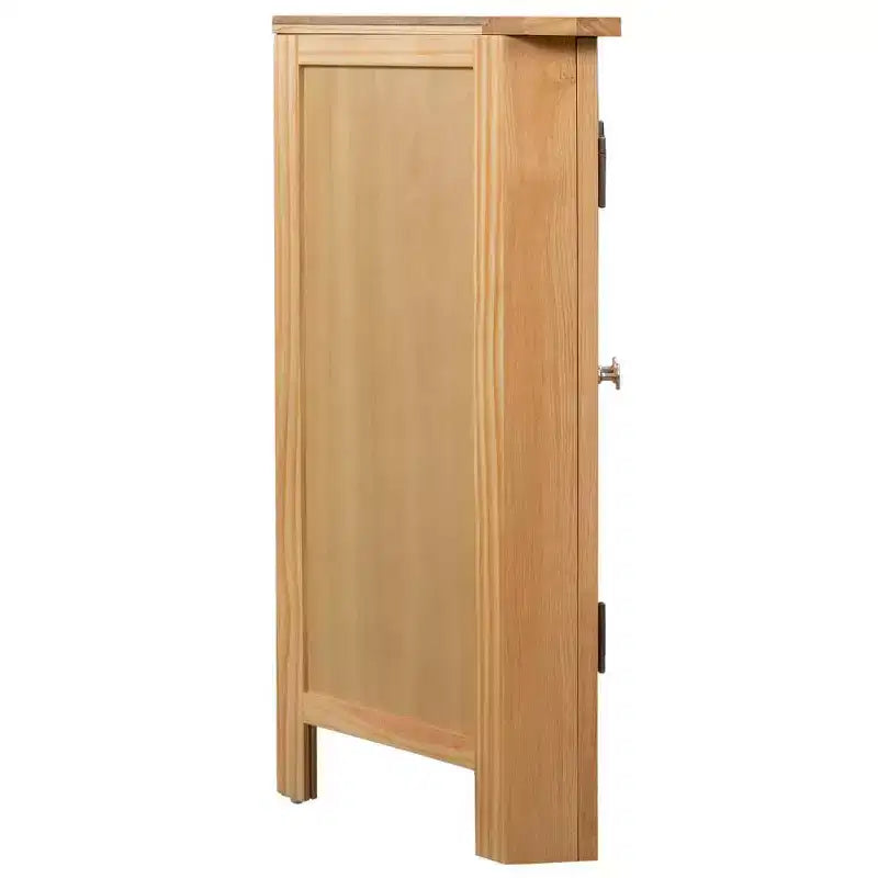 Armadio ad angolo Marrone Rovere massello e MDF, 2 ante, a triangolo, 33,5x80x78 cm