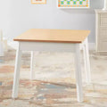 Tavolino quadrato in legno per bambini naturale/bianco, 4 posti, età 3-8 anni, facile montaggio